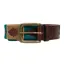 Hy Equestrian Polo Belt - Teal/Mocha/Beige